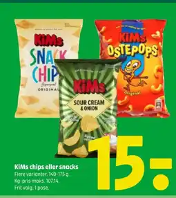 Coop 365 KiMs chips eller snacks tilbud