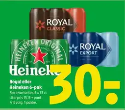 Royal eller Heineken 6-pak