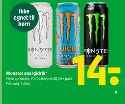 Coop 365 Monster energidrik tilbud
