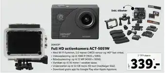 Let-Køb Full HD actionkamera ACT-5051W tilbud