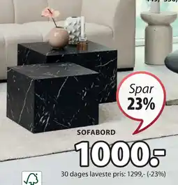 JYSK TINGSTED SOFABORD tilbud