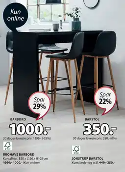 JYSK JONSTRUP BARSTOL tilbud