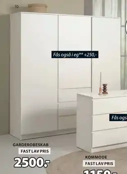 JYSK LIMFJORDEN GARDEROBESKAB tilbud