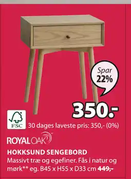 JYSK HOKKSUND SENGEBORD tilbud