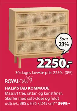 JYSK HALMSTAD KOMMODE tilbud