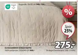 JYSK DUNHAMMER SENGETÆPPE tilbud