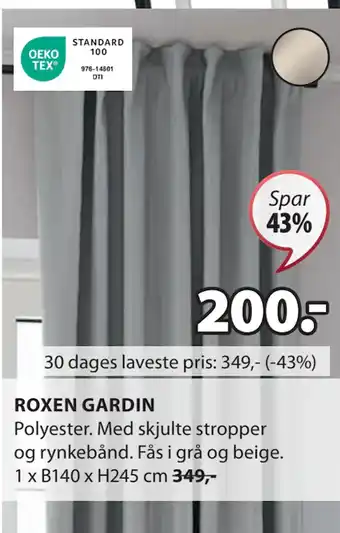 JYSK ROXEN GARDIN tilbud