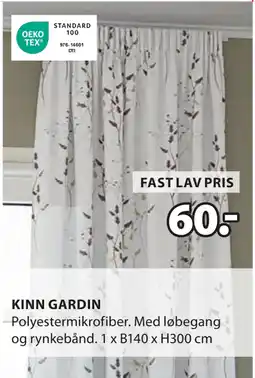 JYSK KINN GARDIN tilbud