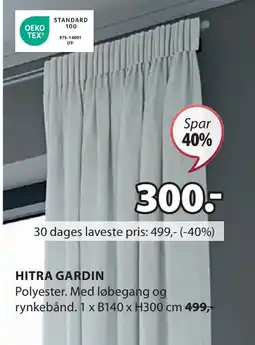 JYSK HITRA GARDIN tilbud