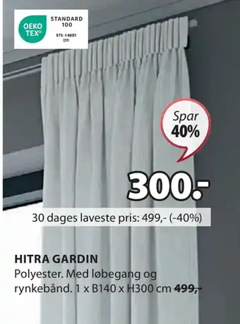 JYSK HITRA GARDIN tilbud