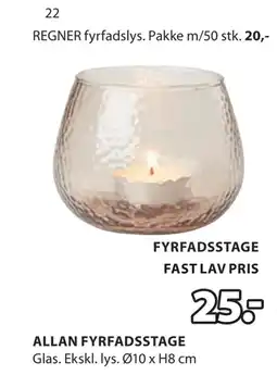 JYSK ALLAN FYRFADSSTAGE tilbud