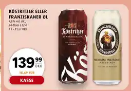 Scandinavian Park KÖSTRITZER ELLER FRANZISKANER ØL tilbud