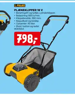 jem & fix PLÆNEKLIPPER 18 V tilbud