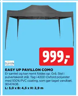 jem & fix EASY UP PAVILLON COMO tilbud