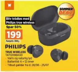 Power PHILIPS TRUE WIRELESS TAT1209BK00 tilbud