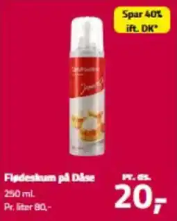 Fleggaard Flødeskum på Dåse tilbud