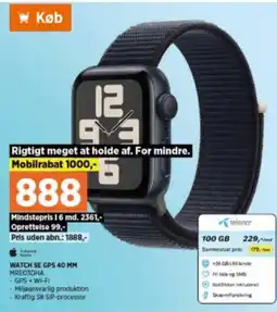Power WATCH SE GPS 40 MM MRE03DHA tilbud