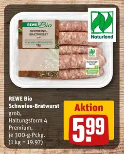 REWE DE REWE Bio Schweine-Bratwurst tilbud