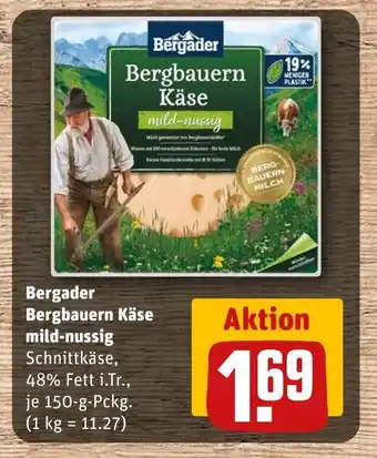 REWE Bergader Bergbauern Käse mild-nussig tilbud