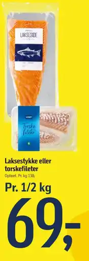 Føtex Laksestykke eller torskefileter tilbud