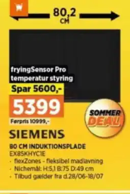 Power 80 CM INDUKTIONSPLADE EX85KHYCIE tilbud