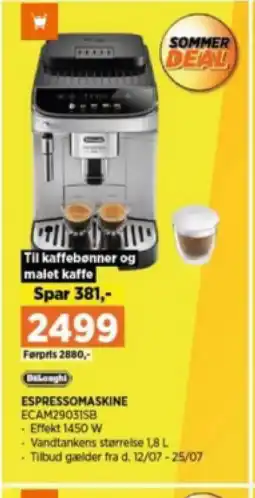 Power ESPRESSOMASKINE ECAM29031SB tilbud