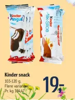 Føtex Kinder snack tilbud