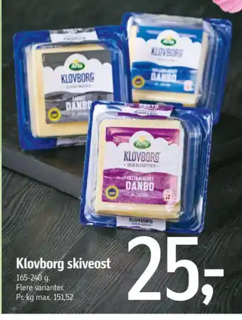 Føtex Klovborg skiveost tilbud