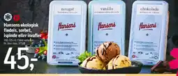 Føtex Hansens økologisk flødeis, sorbet, ispinde eller isvafler tilbud