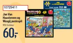 Føtex Jan Van Haastereen og Wasgij puslespil tilbud