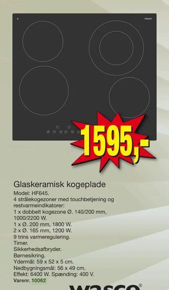 Glaskeramisk kogeplade