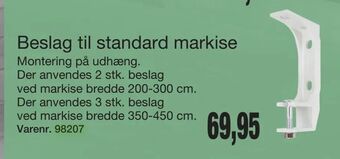 Harald Nyborg Beslag til standard markise tilbud