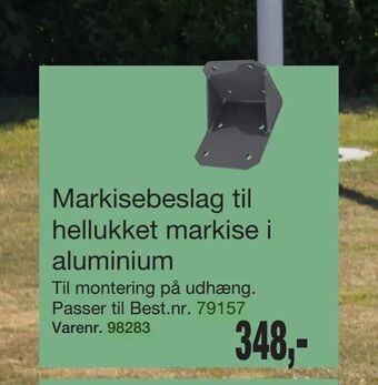 Harald Nyborg Markisebeslag til hellukket markise i aluminium tilbud