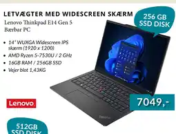 Tjdata Lenovo Thinkpad E14 Gen 5 Bærbar PC tilbud