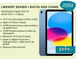 Refurbished Apple iPad 10 64GB WiFi + Cellular