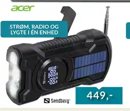 STRØM, RADIO OG LYGTE I ÉN ENHED