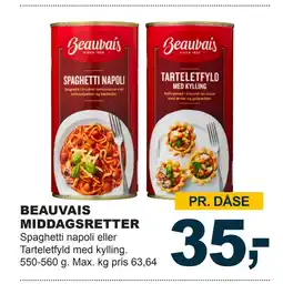 Let-Køb BEAUVAIS MIDDAGSRETTER tilbud