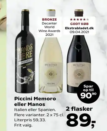 Dagli'Brugsen Piccini Memoro eller Manos tilbud