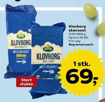 Dagli'Brugsen Klovborg skæreost tilbud