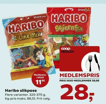 Dagli'Brugsen Haribo slikpose tilbud