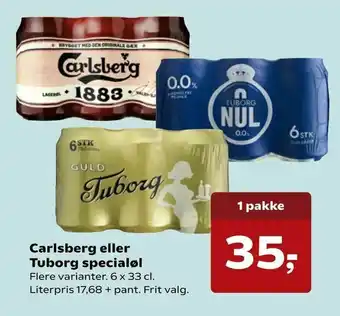 Dagli'Brugsen Carlsberg eller Tuborg specialøl tilbud