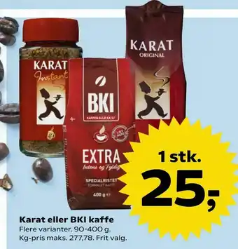 Dagli'Brugsen Karat eller BKI kaffe tilbud