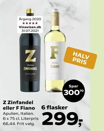 Dagli'Brugsen Z Zinfandel eller F Fiano tilbud