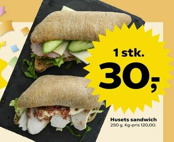 Kvickly Husets sandwich tilbud