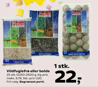 Kvickly Vildfuglefrø eller bolde tilbud