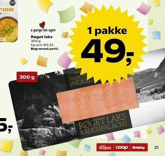 Kvickly Røget laks tilbud