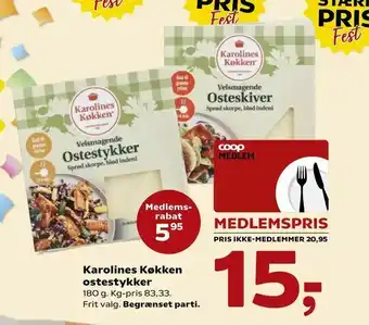 Kvickly Karolines Køkken ostestykker tilbud