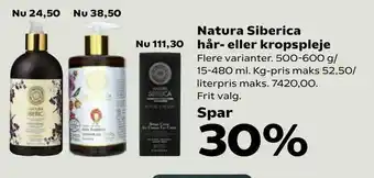 Natura Siberica hår- eller kropspleje