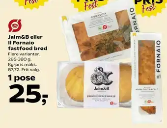 Jalm&B eller Il Fornaio fastfood brød