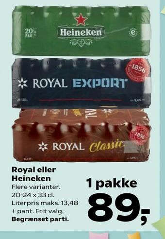 Kvickly Royal eller Heineken tilbud
